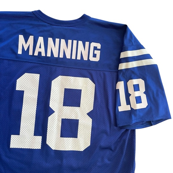 Logo Athletic Indianapolis Colts Peyton Manning #18 Jersey Mens Large Royal Blue - Picture 1 of 16